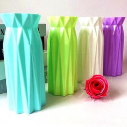 Vases Plastic Vase Nordic Geometric Origami For Flowers Homes Plants Arrangement Pot Decoration Home Flower