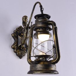 Wall Lamp Corridor Outdoor Courtyard Waterproof El Antique Decoration Old Fashioned Kerosene Sconces Retro Lantern LampWall