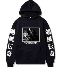 Anime Sweatshirts Retro Hip Hop Hoodies Graphic Print Pullovers Winter Long Sleeve Large Size Harajuku Y2k Hoody Hoodie Men Y220713