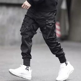 April MOMO Men Spring Hip Pop Harlan tooling pants Elastic Waist Hip Pop Pencil Pants Trousers Streetwear Hombre Sweatpants 201126