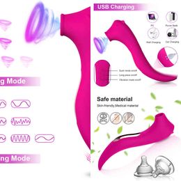 NXY Vibrators 2 Motors Clit Sucker Vibrator Nipples Clitoris Powerful Stimulator G-Spot Massager Dildo Female Sex Toys Goods For Women Adults 220427