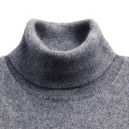 Men's Sweaters Cashmere Turtleneck Men Sweater 2022 Autumn Winter Classic High Collar Pullover Man Jersey Jumper Pull Homme Knitted Sweaters