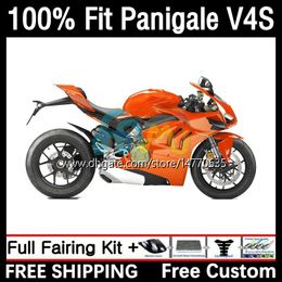 OEM Fairings For DUCATI Panigale V 4 V4 S R V4S V4R 18-21 Body Kit 1DH.68 Street Fighter V4-S V4-R V-4S 2018 2019 2020 2021 V-4R 18 19 20 21 Injection Mould Bodywork stock orange