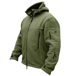 Men US Military Winter Thermal Fleece Tactical Jacket Outdoors Sports Hooded Coat Militar Softshell Hiking Outdoor Army Jackets 220406
