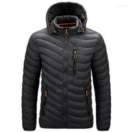 Men's Down & Parkas 2022 Brand Clothes Casual Warm Hooded Collar Coats Autumn Black Winter Jackets Windbreakers Time Limited Phin22