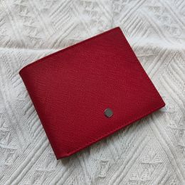 design wallets Australia - New men Red Fashion wallet Holder High Quality Leather design Purse European Trend Bag Short Portfolio Driver License Case Credit wallets Box