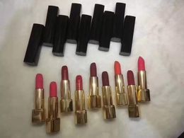 DHL-freie, schnelle Lieferung, gepresster Lippenstift, 3,5 g, Make-up Rouge Velvet, leuchtende matte Lippenstifte mit mehrfarbiger Lipgloss-Kosmetik, Top-Qualität