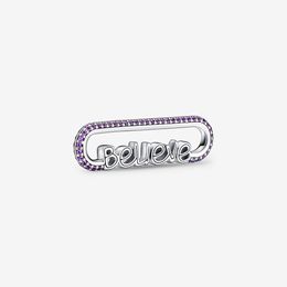 925 Sterling Silver Limited Edition Styling Believe Word Link Charms Fit Original European Charm Bracelet Fashion Jewelry Accessories