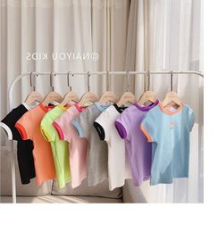 T-shirts Summer 2022 Korean Baby Base Shirt Thin Children Kids Costume Girls Shirts TopT-shirts