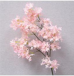 Decorative Flowers & Wreaths 90cm Long Artificial Cherry Blossom Flower Colourful Wedding Decorations Simulation Sakura Branch Pography Take