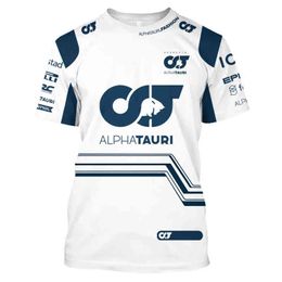 Scuderia Alpha Tauri 2022 T-shirt Formula One Team Uniform Racing Suit F1 Shirt Moto Tee Cycling Jersey Mens Plus Size