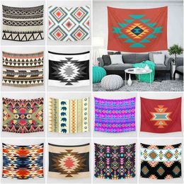 Wall Rug Retro Style Geometric Pattern Geometric Print Living Room Bedroom Home Decor Background Decorative Wall Rugs J220804