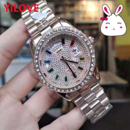 Luxury Mens Womens 40MM Watch Stainless Steel Strap Mission Runway Clock Quartz Imported Movement Waterproof Designer Business Diamonds Gifts Wristwatches