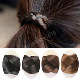 Wig Braided Hairband Hair Rope Tie Head Rope Hair Ring Fixed Hairstyle Elastic Bands Extension Ponytail Holder