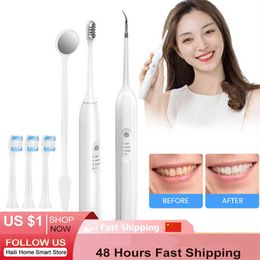 Toothbrush Sonic Electric Toothbrush Dental Scaler Teeth Whiten Cleaning Calculus Tartar Stains Remover Usb Ultrasound Oral Tooth Cleaner 0511