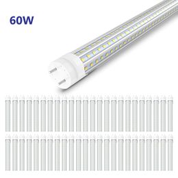 JESLED T8 LED Tubes Light G13 D Shaped 4FT 60W Cold White Leds Tube lights Transparent Cover Shop Garage Office Lighting