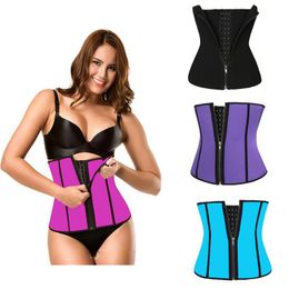 Women's Shapers Zipped Tummy Control Shape Belt Buckle Flat Belly Waist Trainer Corset Tightening Sports Fitness Lose Weight Slimming Top Be