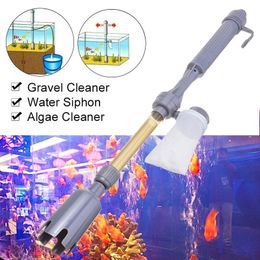 rium Electric Syphon Vacuum Cleaner Tool Water Philtre Pump Fish Tank Gravel Washer Changer Y200917