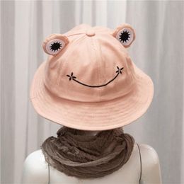 Caps & Hats Cute Frog Bucket Hat Summer Cotton Sun For Adults Children Wide Brim Fisherman HatCaps