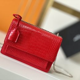 Shoulder Bags Designer Women's Luxury Handbag Messenger Fashion Chain SUNSET Handbags Crocodile print Leather Tote Bag Wallet