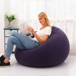 Cojín/almohada decorativa gran sofá silla inflable bolso de frijoles bucking asiento de asiento muebles de exterior para acampar bolsas de mochilero D