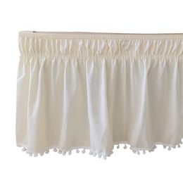 1PC Bed Skirt White Wrap Around Elastic Shirts Without Surface Skirts Twin/Full/Queen/King Home el Use #/ 220623