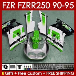 Bodywork For YAMAHA FZR250R FZRR FZR 250R 250RR 1990 1991 1992 1993 1994 1995 143No.120 FZR250RR FZR-250R FZR-250 FZR250 FZR 250 R RR 90 91 92 93 94 95 Fairing green stock blk