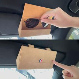 Car Organizer Sun Visor Glasses Sunglasses Bag Box Case Clip Automobiles Auto Interior Sunshade Holder For AccessoriesCar