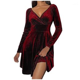 Vestido De Color De Vino De Manga Larga Oferta Online | DHgate.com