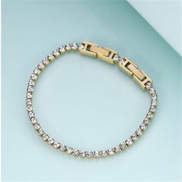 Tennis Bracelets High Quality Zircon Women Bracelet Adjustable Detachable Titanium Steel Double Button Bangles Fashion Jewelry