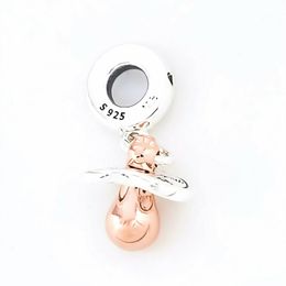 Baby Pacifier Dangle pandora Charms for Bracelets DIY Jewelry Making kits Loose Bead 925 Sterling Silver gift 781490C01