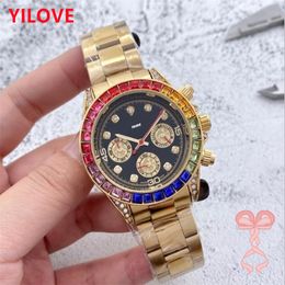 Top Model Women Men Watch 40mm High Quality Stainless Steel Clock Quartz Imported Movement Diamonds Super Gifts Montre De Luxe Business Waterproof Wristwatches