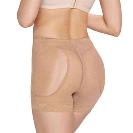 Women's Body Shapers Butt Lifter Shapewear with Padded Hip Panties Mesh Breathable Fake Buttocks Hip Shaping Pants Waist Trainer Y220411