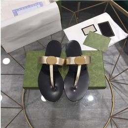 2022 Slide Slippers Sandal Designer Shoes Luxury Slides Summer Fashion Wide Flat Slipper women men Flip Flops Sandals Size EUR35-41