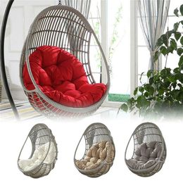 Fashion Swing Chair Cushion Cover Soft Saucer Chair Hanging Basket Rattan Chair Seat Pad Cover Hammock Rest Cushion Cover 220402