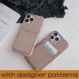 luxury Classic coch Double card phone cases for iphone 14 14PROMAX 14PLUS 14PRO 13PROmax 13PRO Leather new 12 12Promax 11pro x xsmax xr covers