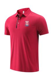 22 Stoke City F.C. POLO leisure shirts for men and women in summer breathable dry ice mesh fabric sports T-shirt LOGO can be customized