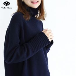 winter thick pullover wool sweater women turtleneck long sleeve knitted jumpers female loose sweater 201221