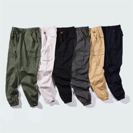 Hip Hop Joggers Cargo Pants Men Harem Casual Multi-Pockets Trousers s Sweatpants Streetwear S-5XL 220325
