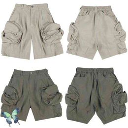 Men's Shorts Cargo Short Pants Large Side Pocket Drawstring Elastic Waist Loose Shorts T220825