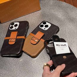 Luxury Dauphin Fashion Phone Cases for iPhone 13 13pro 12 12pro 11 Card Slot Pocket Cases iPhone13 iPhone12 iPhone11 Protection Shell Cover