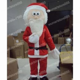 Halloween Cute Santa Claus Mascot Costume Top quality Christmas Fancy Party Dress Cartoon Character Suit Carnival Unisex Adults Outfit