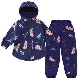 Clothing Sets Children Autumn Winter Toddler Baby Girls Clothes Waterproof Raincoat Jacket Pant Outfit Kids Boys Sport SuitClothing