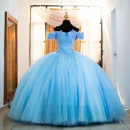 Cinderella Vestido De Debutante Para 15 Anos Off The Shoulder Princess Quinceanera Dresses Butterfly Mis Quince XV