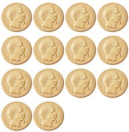 France 20 France A set of(1853-1860)A/B 14pcs Gold Plated Copy Decorative Coin metal dies manufacturing factory Price