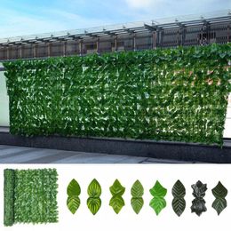 Decorative Flowers & Wreaths Outdoor Wall Cover Home Privacy Screen Fake Plants Fence Faux Ivy Leaf Artificial HedgesDecorative