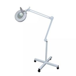 Portable Beauty Items Professional Floor Stand Cosmetic Beauty Facial LED Magnifying Lamp with Magnifier