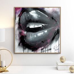 Sexy Lips Wall Art Canvas Painting Woman Lips Posters and Prints Bedroom Decor Wall Paintings Cuadros Pictures for Home Design