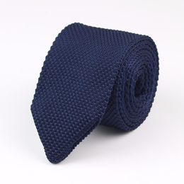 Style Fashion Mens Solid Colourful Tie Knit Knitted Ties Necktie Normal Slim Classic Woven Cravate Narrow Neckties