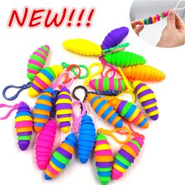 Lowest Price!!! New Favours Toys Strange Snail Slug Burst Hot Decompression Decompression Caterpillar Toy Key Ring Wholesale 2022